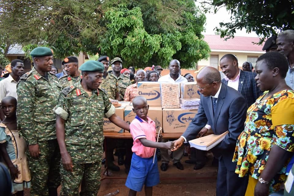 UPDF Donates Over 10,000 Exercise Books to Schools in Greater Luwero