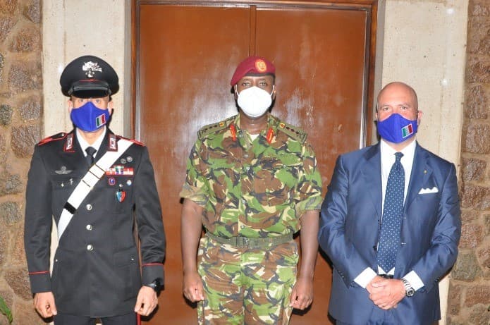 Gen Kainerugaba Discusses Security Cooperation with Italian Ambassador Mazzanti
