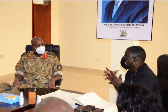 Gen Kainerugaba Hosts Music Star Akon