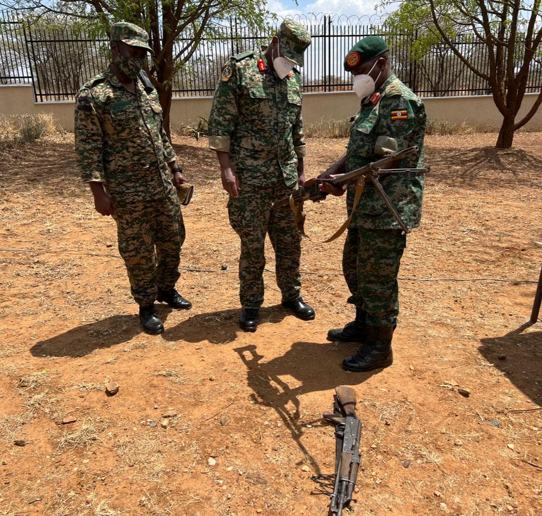 Gen Kainerugaba Receives UPDF Guns Stolen by Turkana Criminal Elements