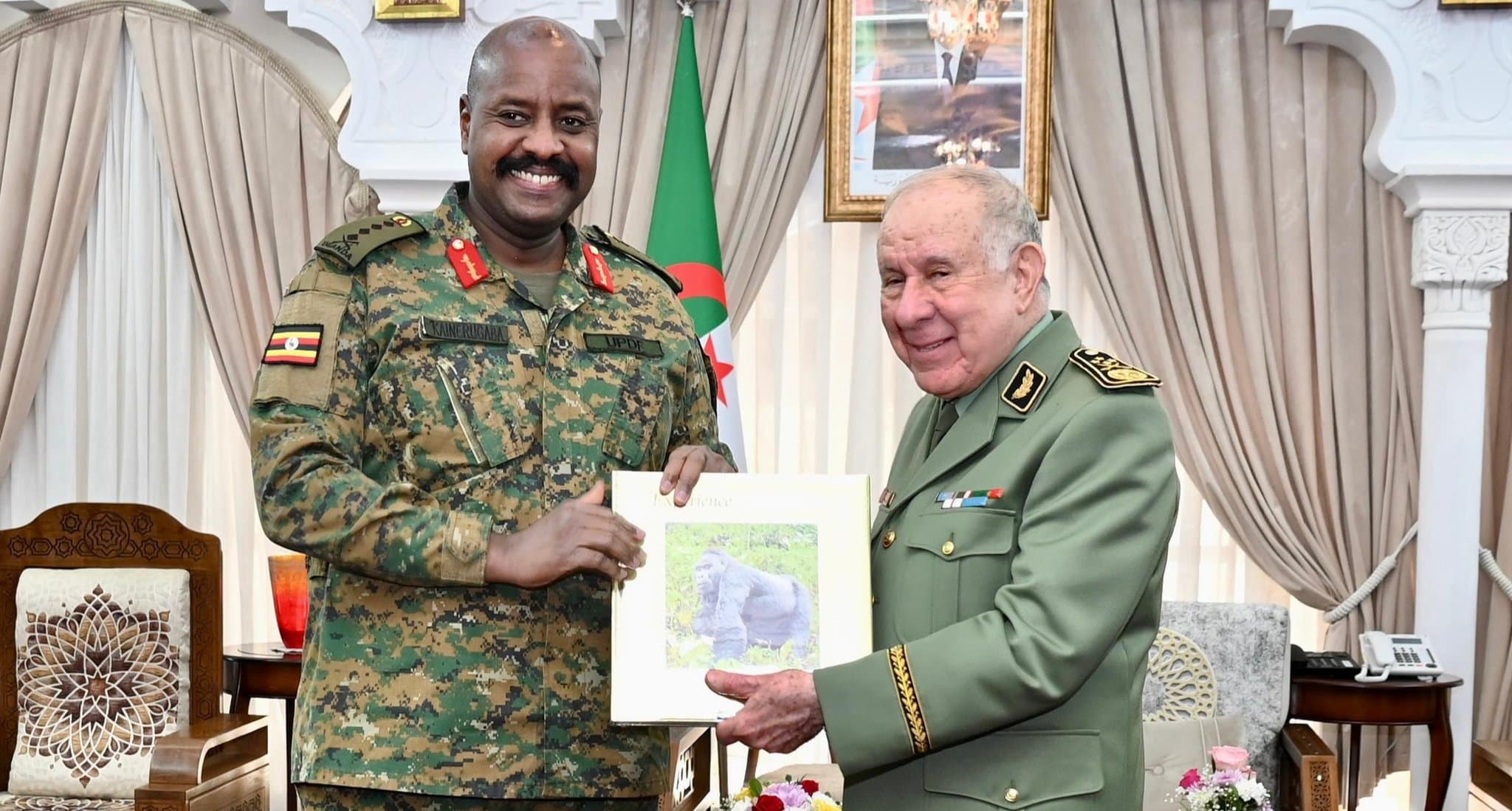 Algerian Military Chief Hosts Gen Kainerugaba to Luncheon 
