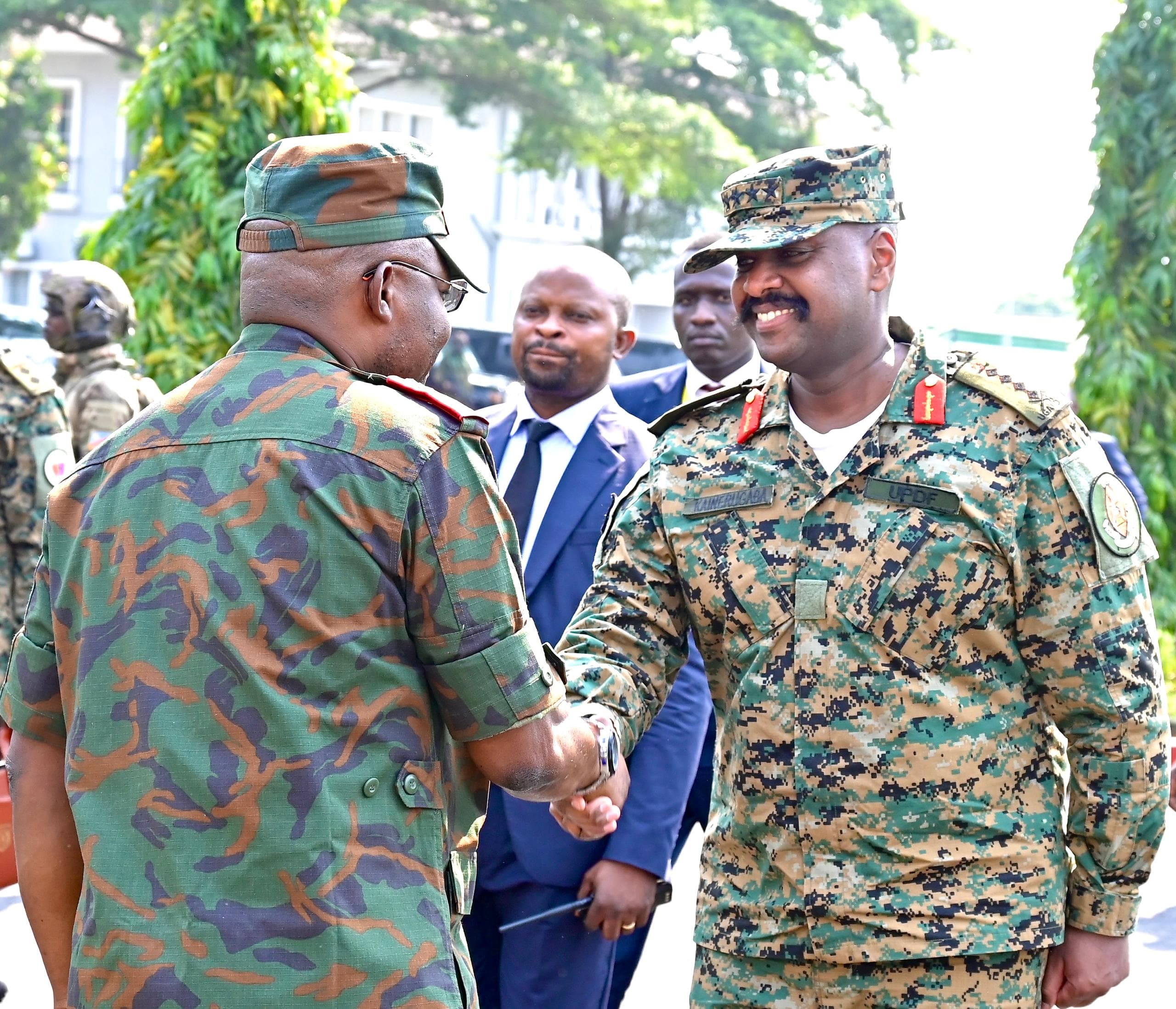 Gen Kainerugaba Arrives in Kinshasa, Holds Talks with DRC Counterpart