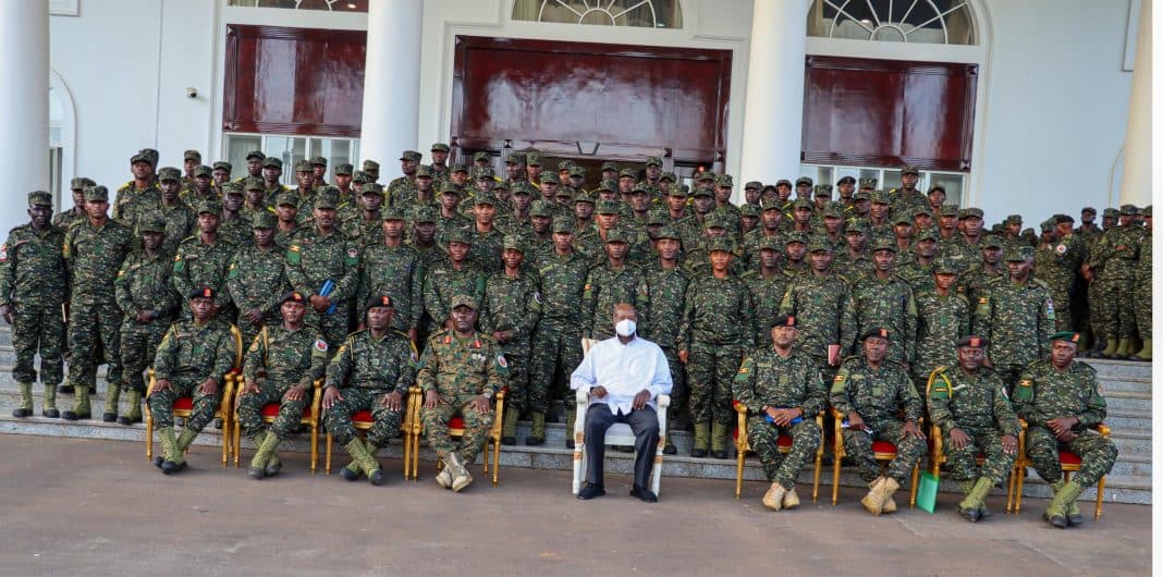 Museveni Warns Army Officers Against Identity Politics, Urges Focus on Prosperity and Unity