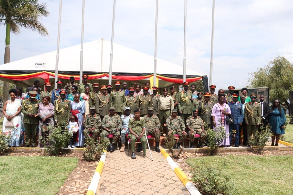 Over 140 UPDF Officers Retire With Honor, Urged to Invest Wisely