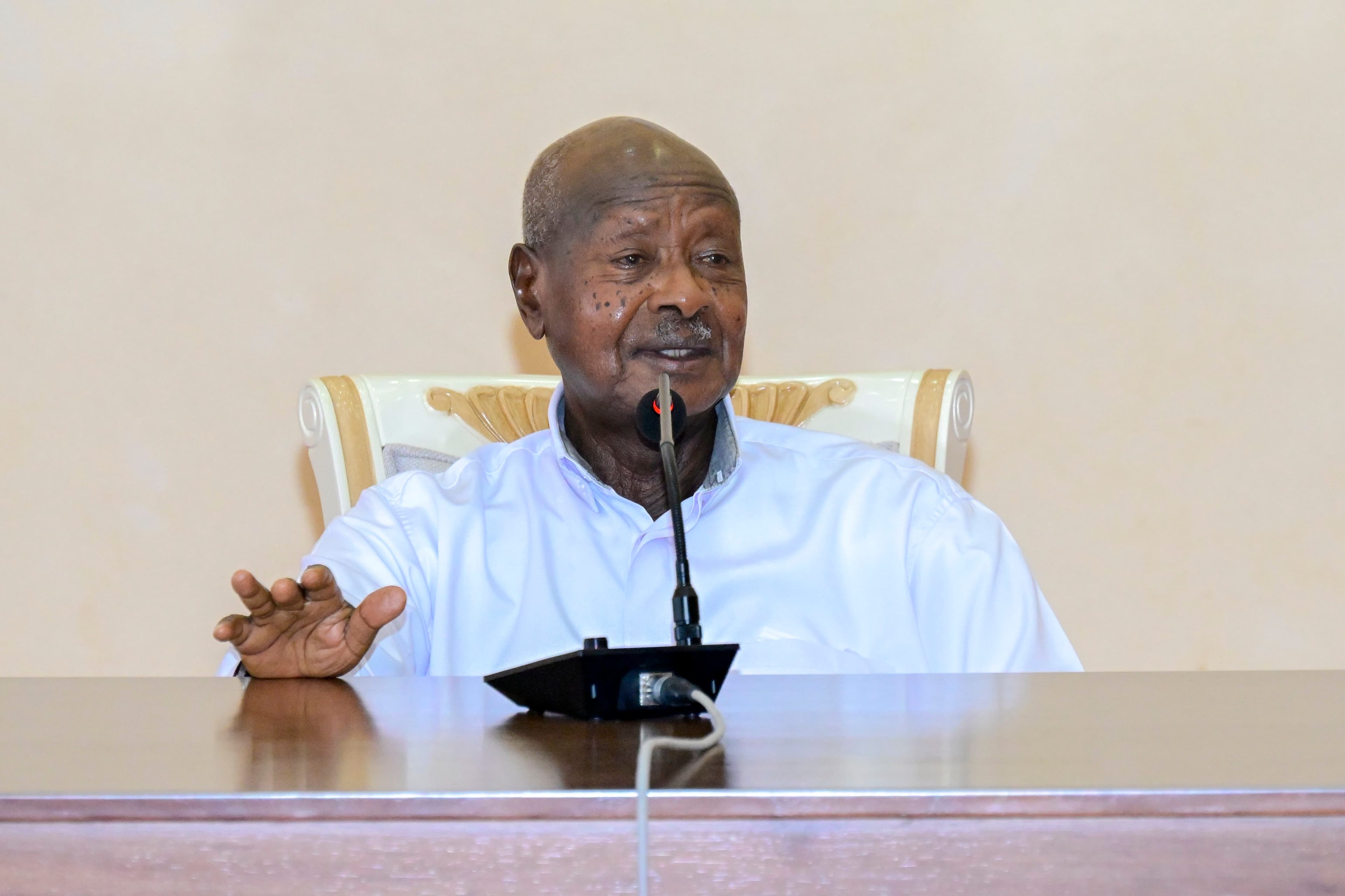 Museveni Unveils Firefighting Vehicle to Global Envoys