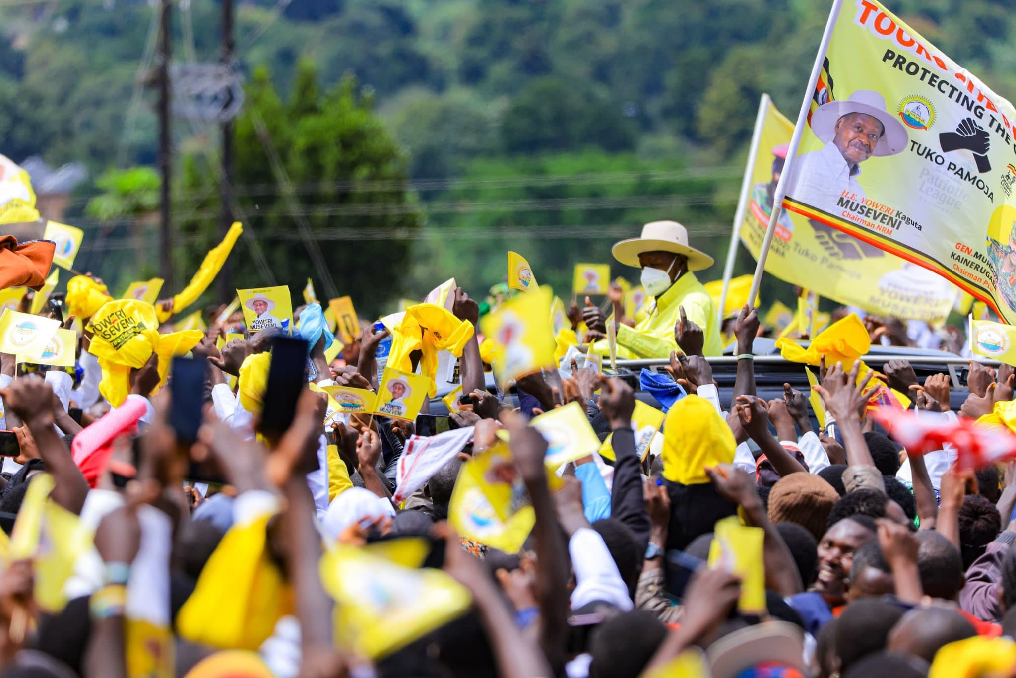 NUP Member Defects to NRM as Museveni Campaigns in Kagadi District