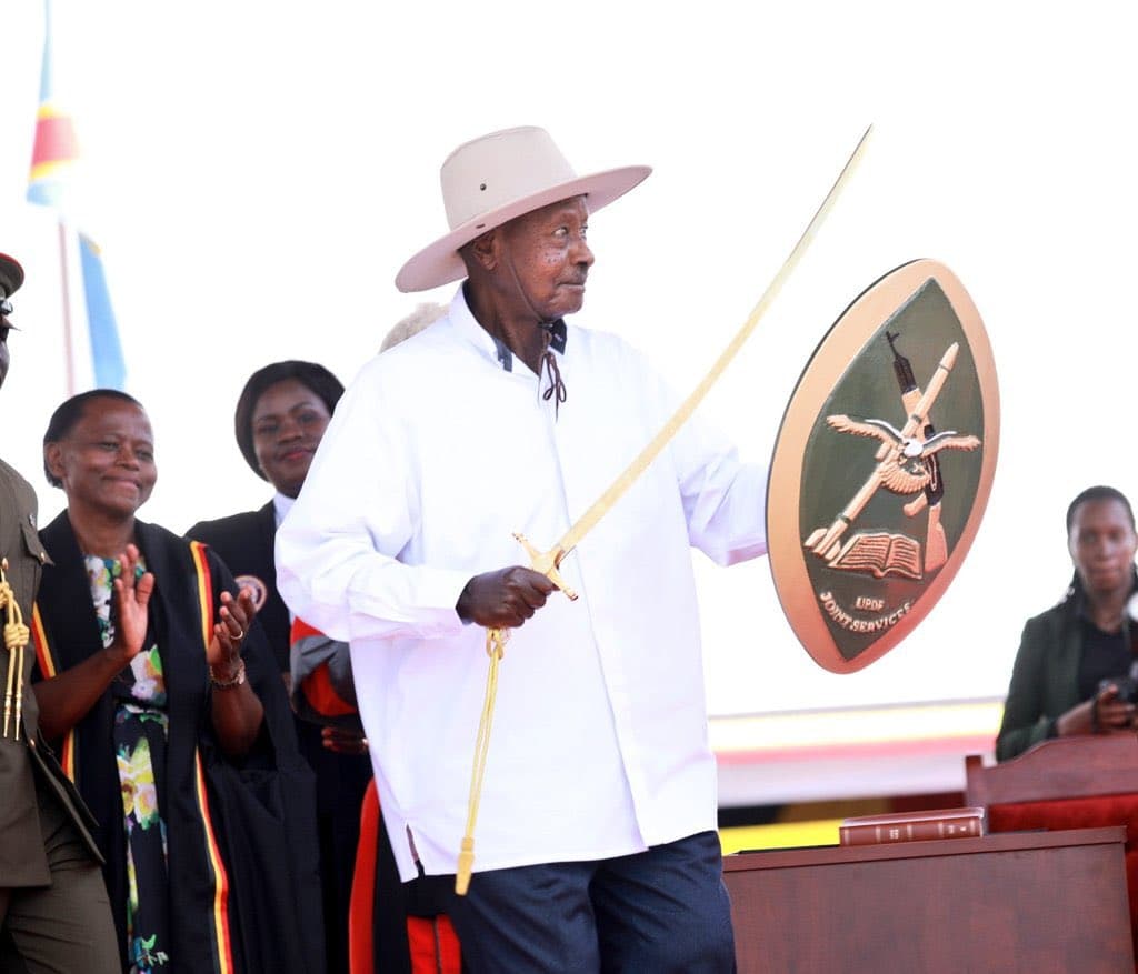 H.E. Yoweri Kaguta Museveni has received the Instruments of Power at Kololo, symbolizing the official commencement of his 2026–2031 term of office.