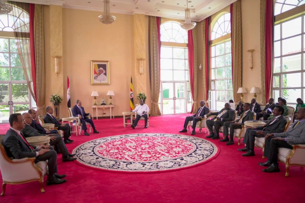President Yoweri Kaguta Museveni and Egyptian President Abdel Fattah El-Sisi have held high-level talks at State House Entebbe to deepen economic and security ties between their two nations.