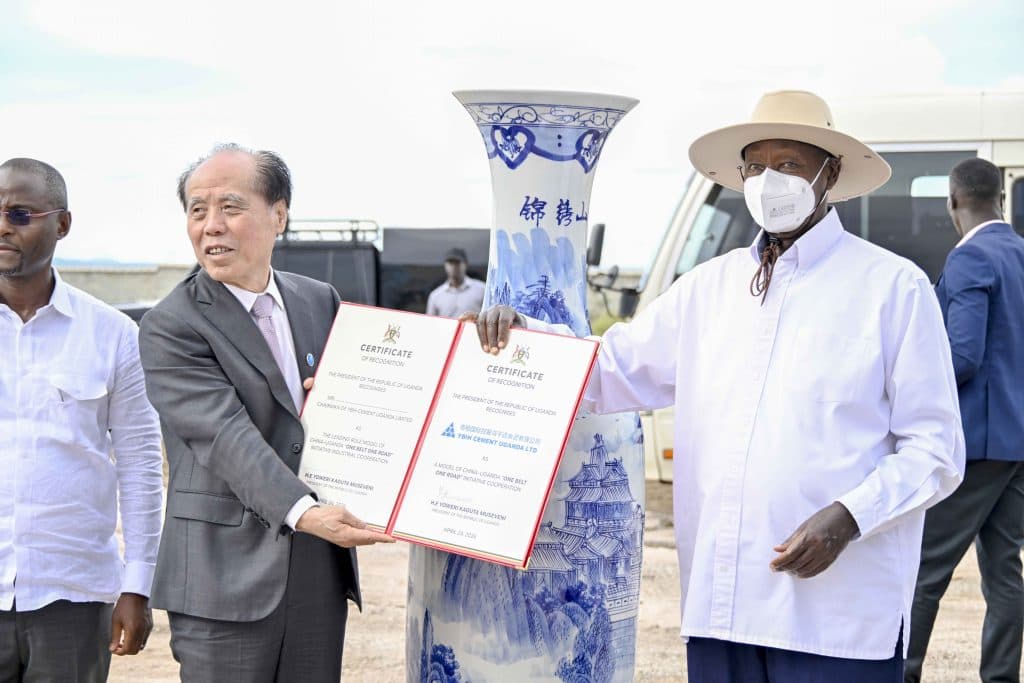 President Yoweri Kaguta Museveni presided over the launch of the $300 million investment by West China Cement aims to industrialize the Karamoja sub-region while eliminating the country's dependence on imported raw materials.