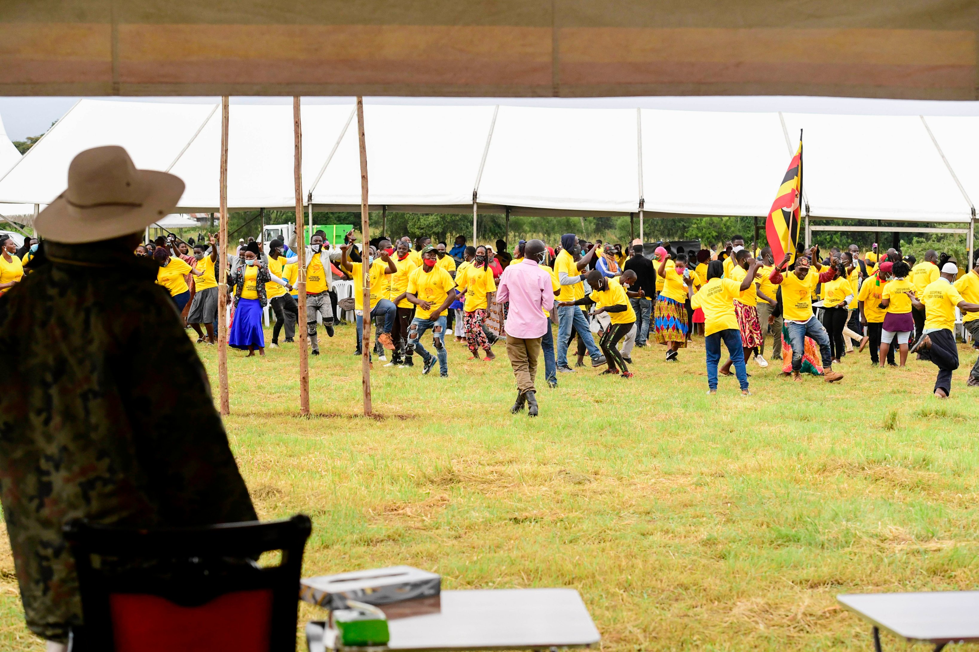 President Museveni welcoming NUP members