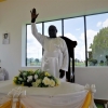 Desteo Bisaka blessing his congregation. Courtesy photo