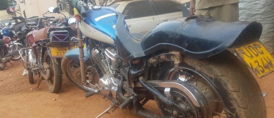 A motorcycle on which Ziggy Wine involved in accident at Police. Courtesy photo