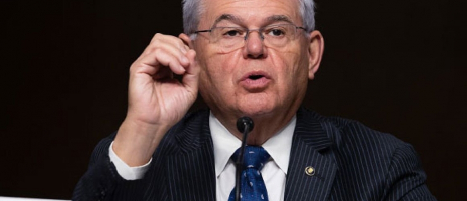 United States senator Bob Menendez at a Senate hearing on December 16.He has tabled a resolution aimed at compelling the Ugandan government to improv 