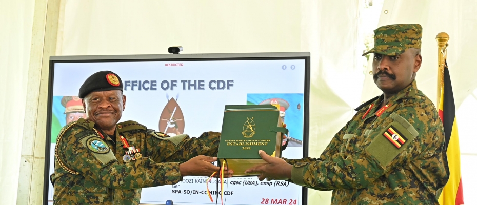 Gen Muhoozi Kainerugaba takes over as CDF